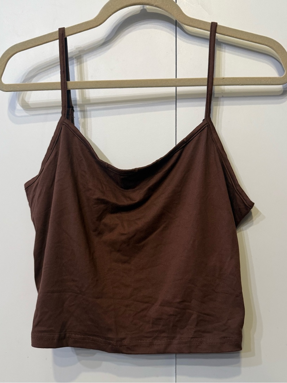 Basic Brown Spaghetti Strap Cami Top